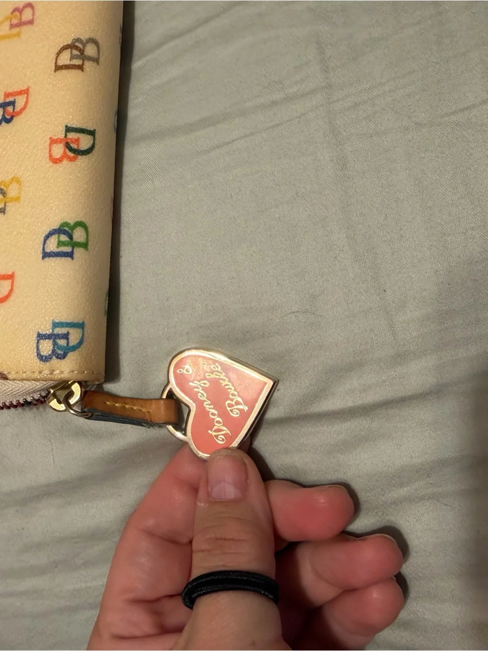 Dooney & Bourke Y2K vintage rainbow zip wallet